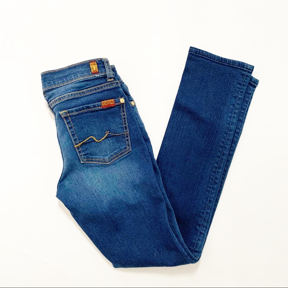 7 For All Mankind Girls Straight Leg Jeans SZ 12